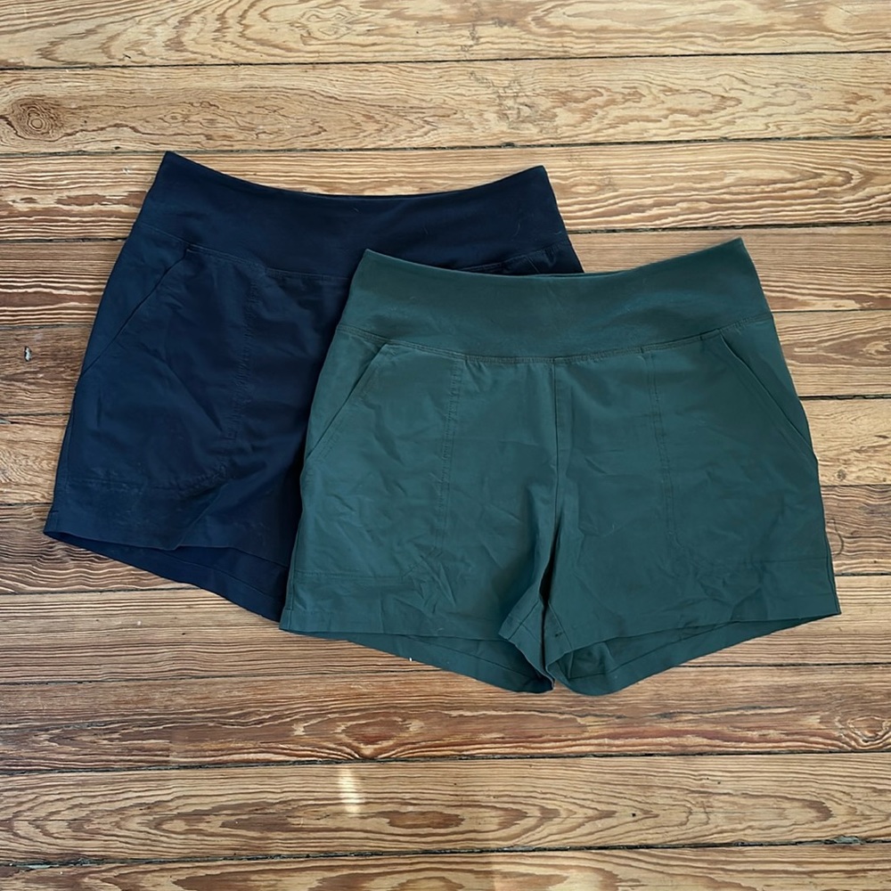 Lot of two pairs of Patagonia Happy Hike studio shorts